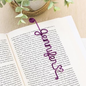Personalized Wire Bookmark | Custom Metal Name Bookmark (Up to 10 Characters)