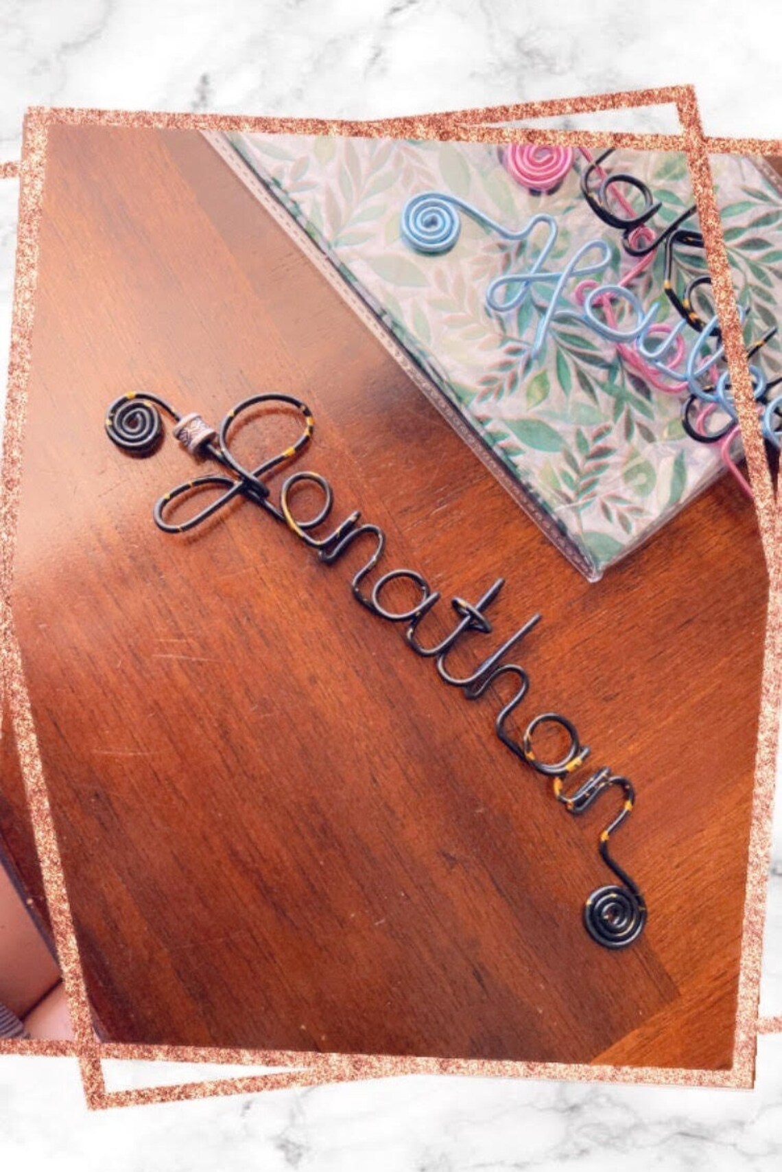 Personalized Wire Bookmark Custom Handmade Beautiful Great Etsy