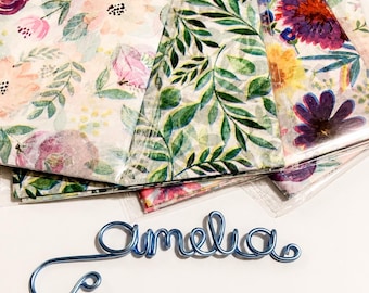 Personalized Wire Name Tags – Gift Tags for Weddings, Birthdays, Christmas & Holidays