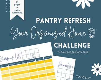 Pantry Organization Workbook | Pantry Organization Workshop included