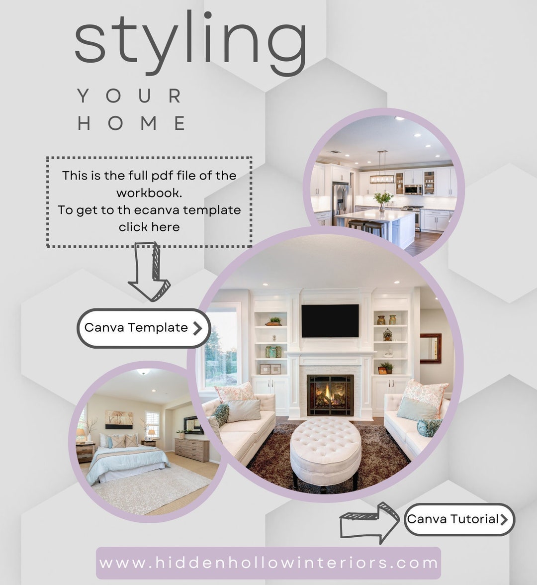 Find Your Interior Design Style | Printable Home Decor Workbook & Canva ...