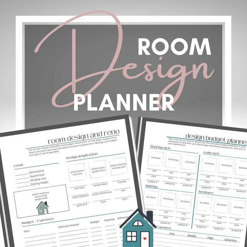 Home Renovation Planner Room Design Packet Renovation Etsy