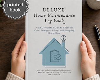 Home Maintenance Log Book Organizer Seasonal Checklist Manual House Budget Expense Tracker Housewarming Gift for New Home Owner Journal