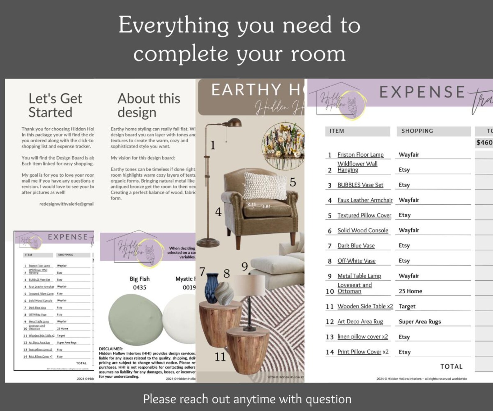 Shoppable Mood Board Interior Design | Edesign | Earthy Home Decor ...