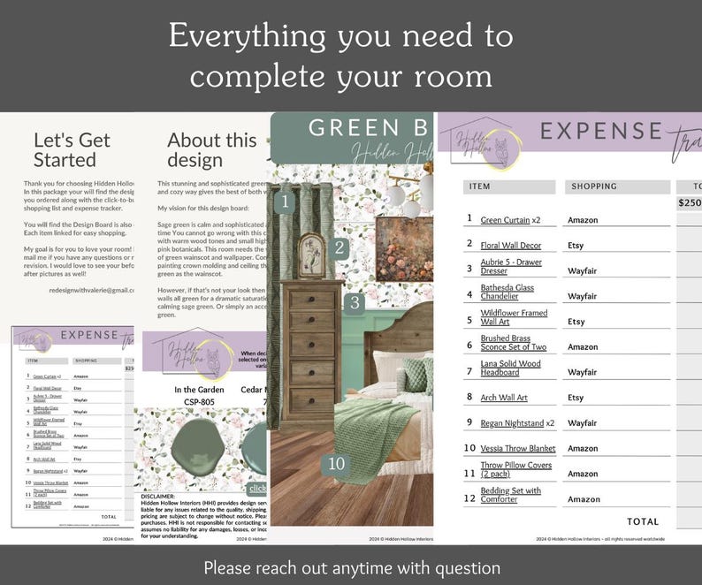 Mood Board Interior Design Edesign Guest Bedroom Decor Virtual Design