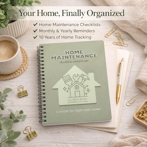 New Home Guide Book Home Maintenance Planner New Homeowner Checklist Organizer Journal Personalized First House Gift Housewarming Present
