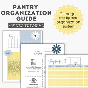 5-Day Pantry Refresh System Printable Kitchen Organization Planner Guided Video Course Spring Cleaning Home Reset Home Management Binder