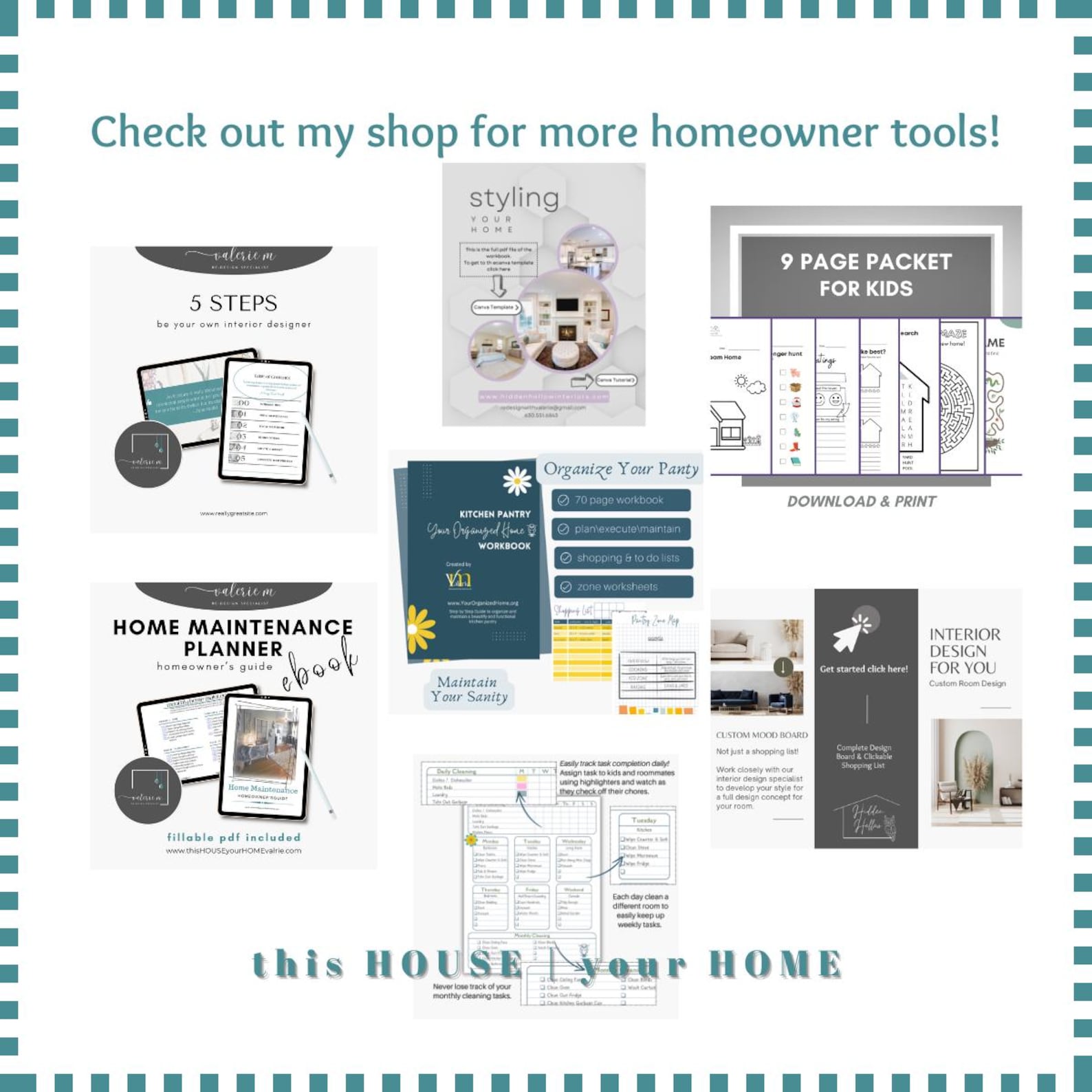 Room Design Planner Printable Step-by-step Interior Design Tracker for ...