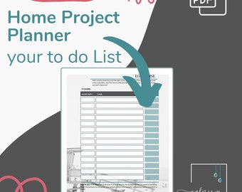 Home Renovation Planner | Reno Planner | Project Management | Project Tracker | Project Planning | Task List | To-do List | Completion List