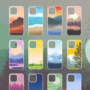 12 Scenery Sublimation Phone Case Designs | Nature Phone Cases | Sublimation Phone Case Bundle | Instant Download | Digital Download | JPG