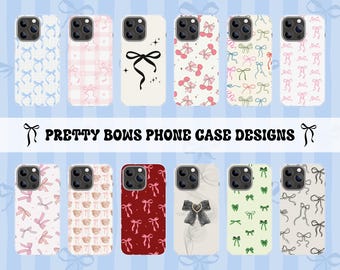 Pretty Bows Phone Case Sublimation Designs: PNG Bundle (Digital Download)