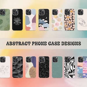 15 Abstrakte Sublimationsvorlagen für iPhone-Hüllen, Abstrakte Telefonhüllen, Sublimationstelefonhüllenvorlagen, Abstraktes SVG, PNG