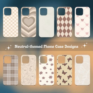 Neutrale Beige Sublimation Telefonhüllen-Designs, Beige Telefonhülle PNG, Sublimationstelefonkasten-Bundle, Telefon Sublimationsvorlage, Ästhetische PNG