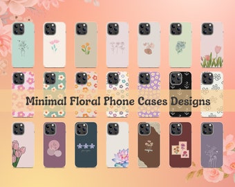 Floral Phone Case Sublimation Designs: Line Art PNG Bundle (Digital Download)