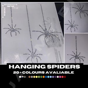 Araignée en toile d'Halloween, cristal à repasser sur le costume et le déguisement, pose chaude, bricolage, strass, strass, transfert de chaleur