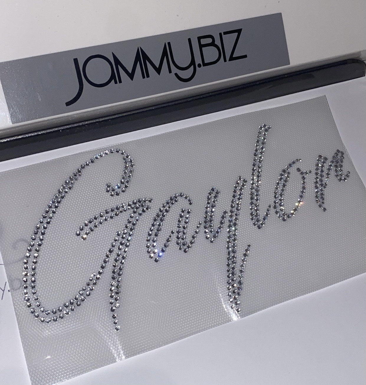 Large- Smart Swirl Bling Font- Personalised - Custom Iron On Hot Fix DIY Rhinestone Diamante Heat Transfer Apparel Motif Patch Applique