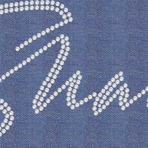 1x ‘shania’ Crystal Logo Rhinestone Hot Fix Iron on Heat Diamante ...