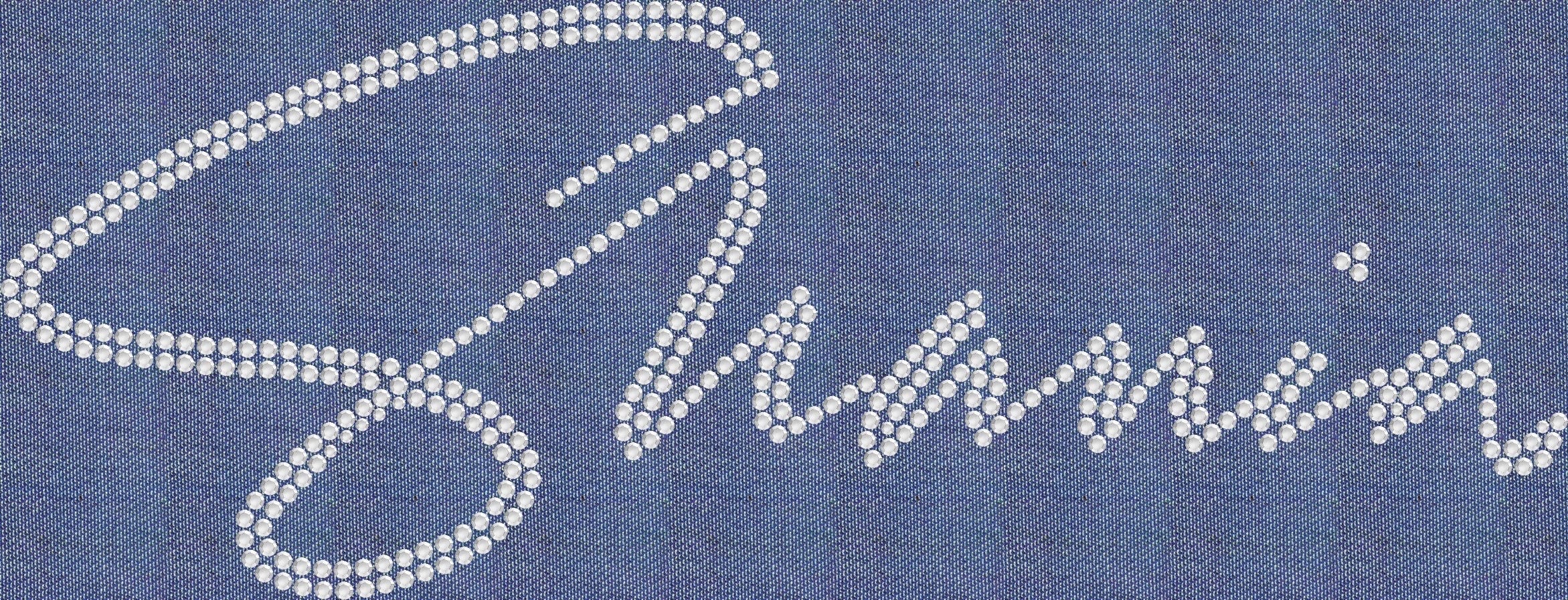 1x ‘shania’ Crystal Logo Rhinestone Hot Fix Iron on Heat Diamante ...