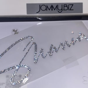 1x ‘shania’ Crystal Logo Rhinestone Hot Fix Iron on Heat Diamante ...