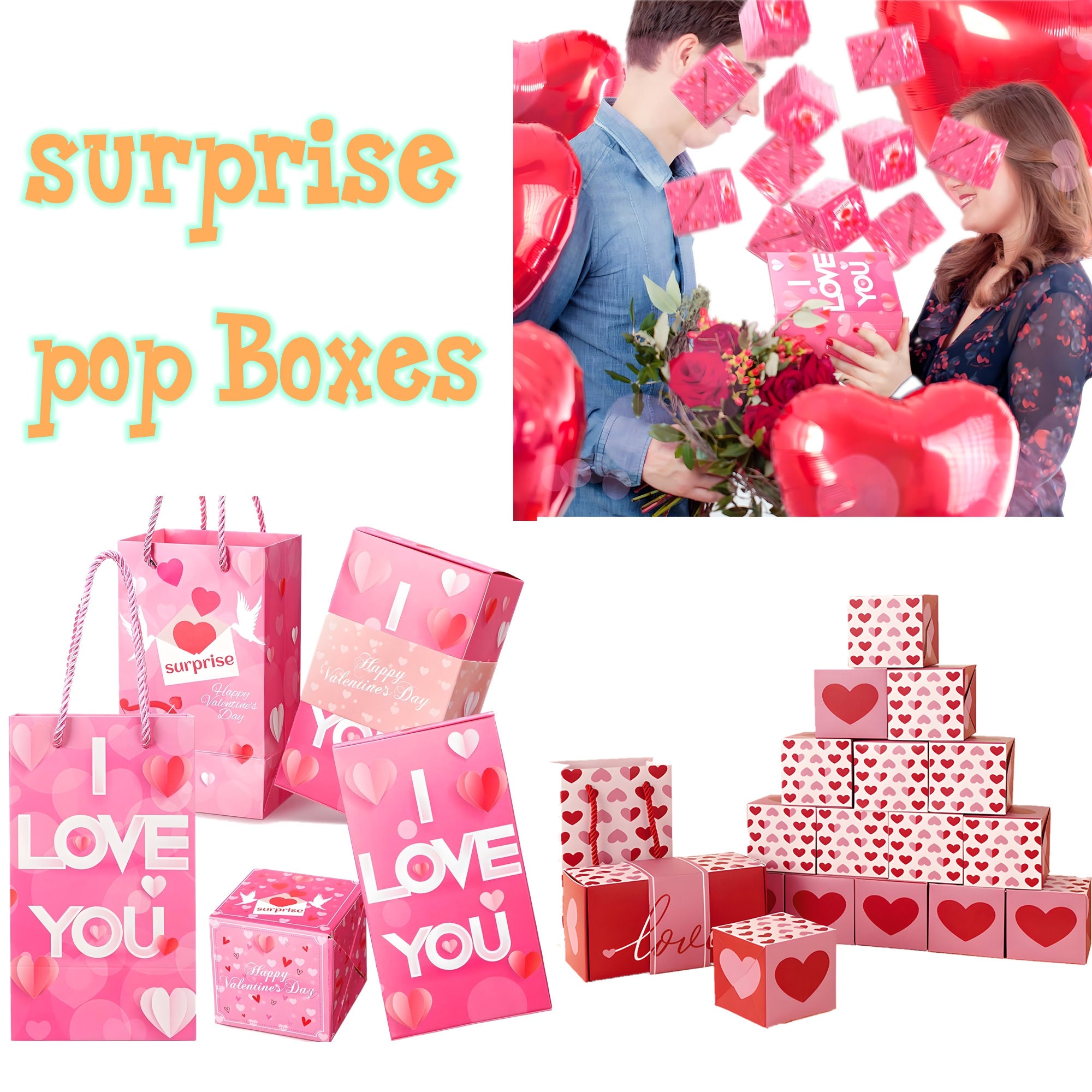 Explosion Gift Box 5 Layers DIY Photo Album Anniversary Exploding Gift Box  for Boyfriend Husband Birthday Gift 