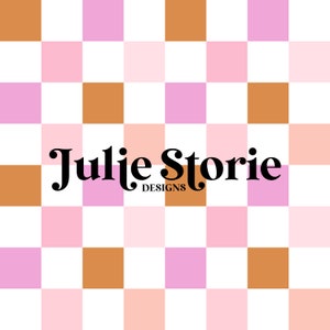 Pink Brown Easter Checkers Seamless Repeat Pattern