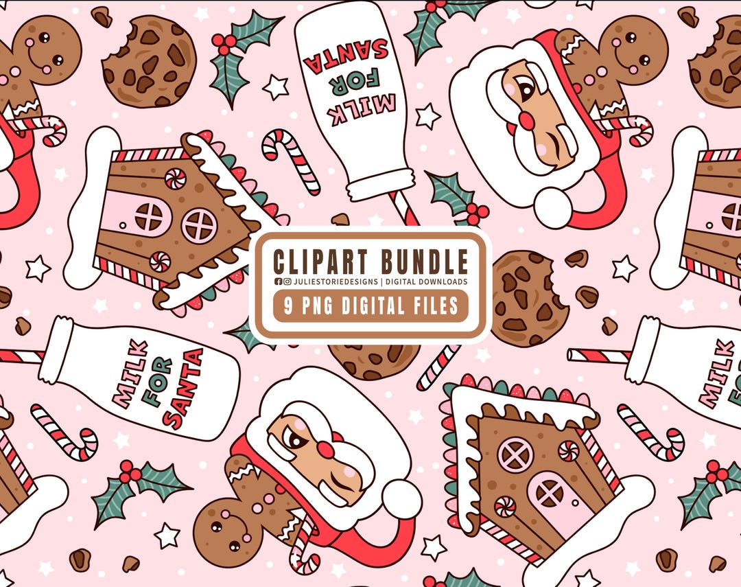 Christmas Clipart Bundle, Gingerbread House Clipart, Gingerbread PNG ...