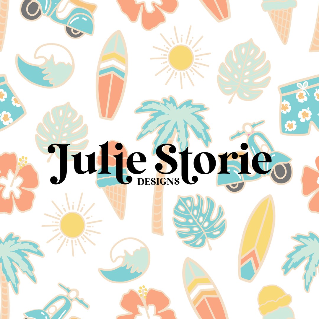 Tropical Summer Blue Seamless Repeat Pattern for Fabric Sublimation - Etsy