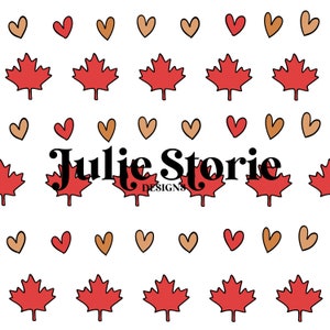 Canada Day Maple Leaf Seamless Repeat Pattern