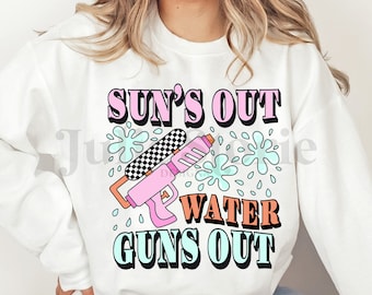 Kids Summer Water Fun PNG Design for Shirt Sublimation - Pink