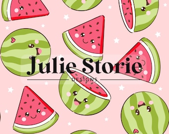 Cute Watermelon Seamless Pattern, Watermelon Seamless Design, Cute Summer Seamless Design
