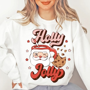 Holly Jolly Santa Christmas PNG for Sublimation