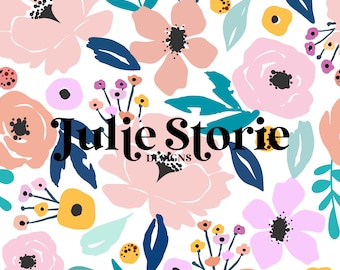Summer Floral Seamless Repeat Pattern for Fabric Sublimation