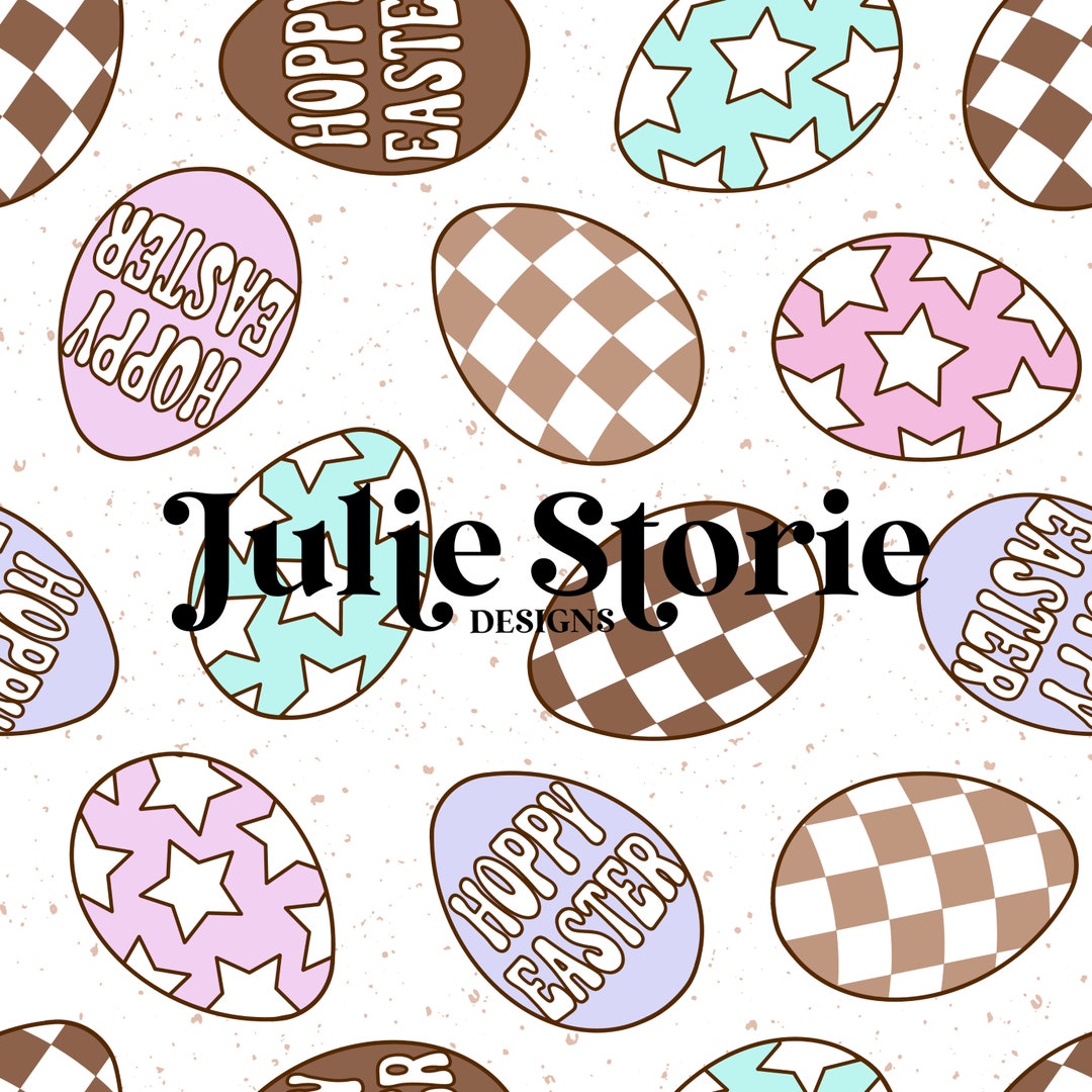 Girls Easter Seamless Repeat Pattern Pink Hoppy Easter Eggs Design - Etsy