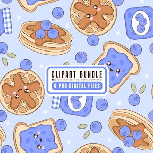 Blueberry Jam Clipart, Breakfast Clipart PNG, Blueberry Pancakes PNG