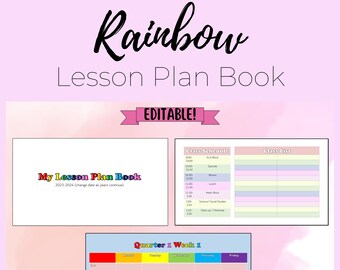 Simple 2023-2024 Digital Lesson Plan Book para Google Slides y PowerPoint Teacher High School Elementary Middle organización editable