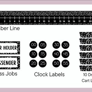 Classroom Decor Bundle Composition Book Cute Black and White Theme ...