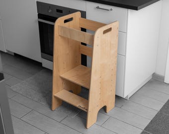 Torre Montessori di apprendimento – Altezza regolabile, gambe di sicurezza