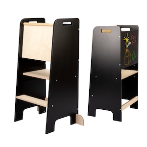 Super Safe Adjustable Kitchen Toddler Tower with a Blackboard