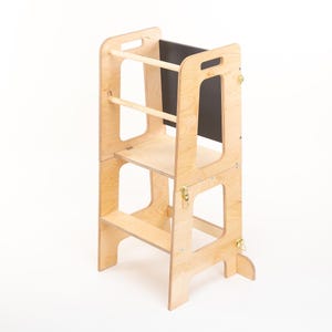 Tower 3 in 1 Kitchen Learning stool with a Slide and a Blackboard for Toddlers 1yo and up