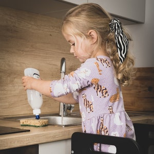 2 in 1 Kitchen Tower with Slide and a Blackboard image 2