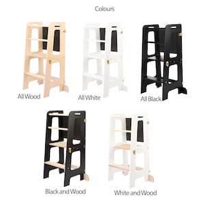 Tower 2 in 1 Kitchen Learning stool with a Slide and a Blackboard for Toddlers 1yo and up zdjęcie 8