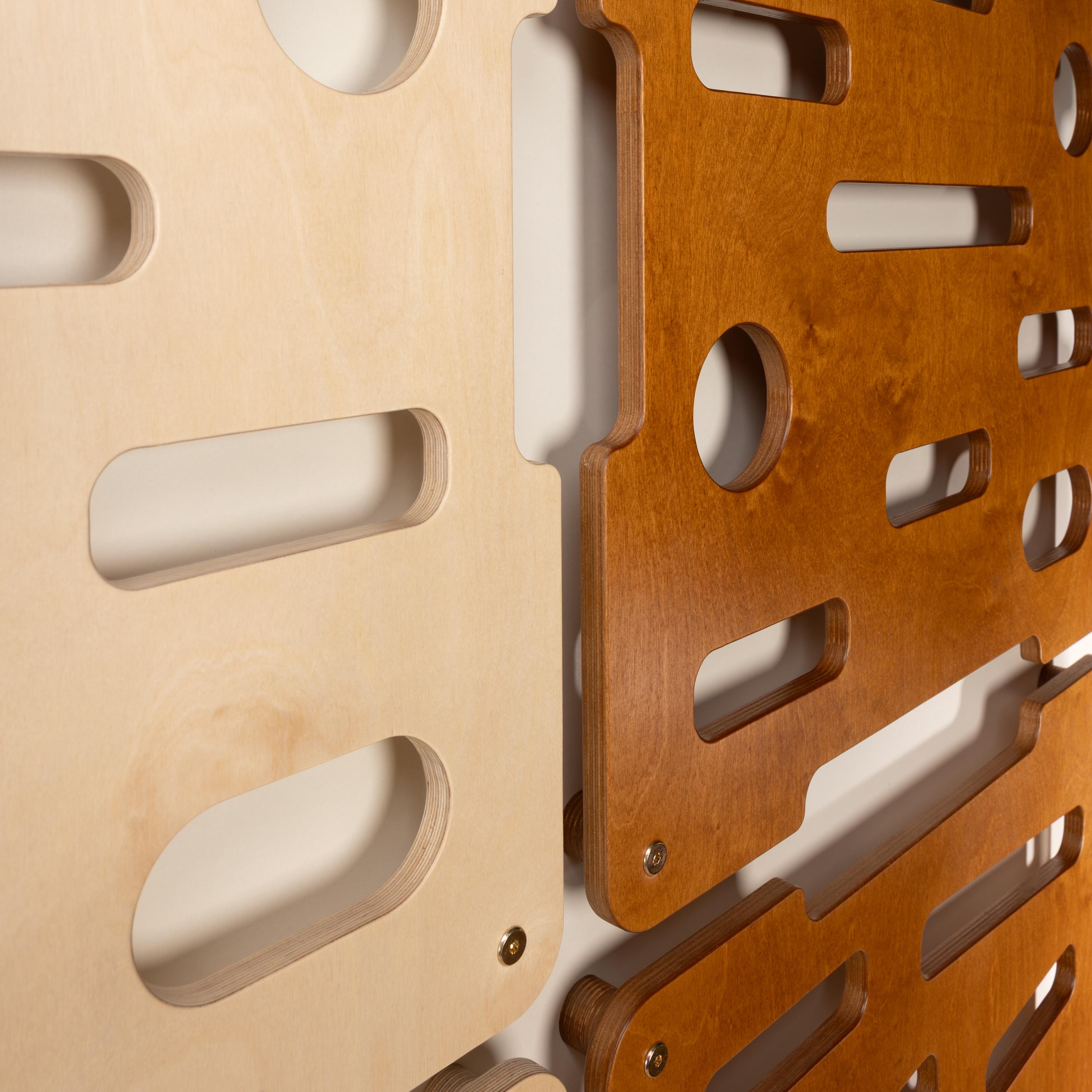 Indoor Climbing Wall Panels for Kids, Wooden Wall-mounted Activity ...
