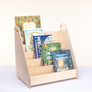 Estantería infantil / Estantería Montessori / Unidad de almacenamiento y exhibición de libros de 5 estantes para niños