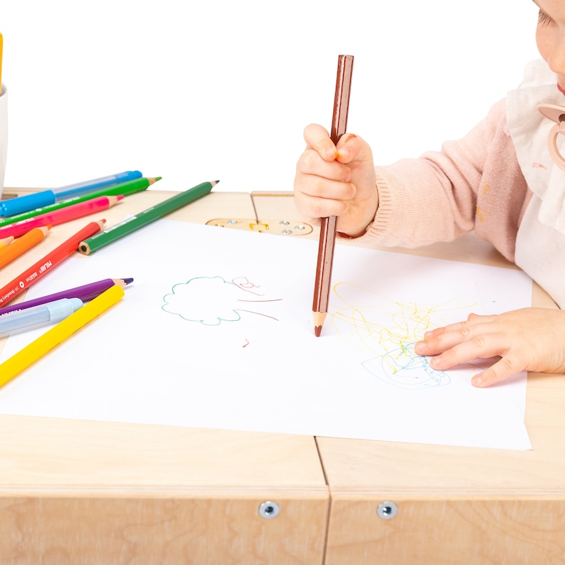 Tower 2 in 1 Kitchen Learning stool with a Slide and a Blackboard for Toddlers 1yo and up image 6