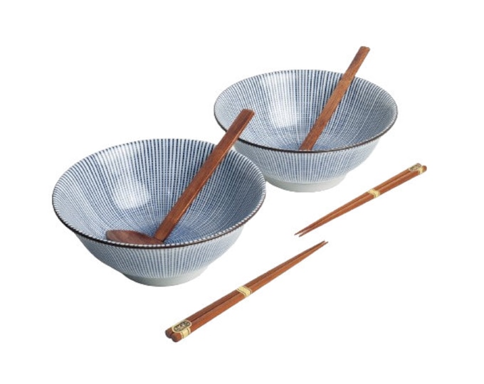 Japanese Ramen Bowl Set Sendan Tokusa
