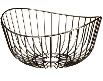 Black Nickel Metal Wireframe Fruit Basket