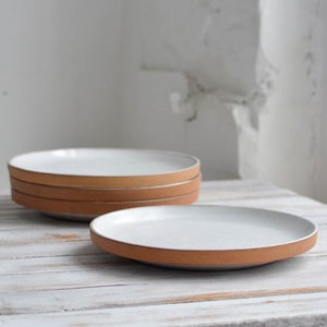 Handmade Rustic Stoneware Glazed Stackable Dinner Plate, Handcrafted for Main Course Portions or Sharing Dish