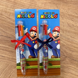 segnaposto Penna multicolor, Regalo fine festa di compleanno, regalo bimbi, idea regalo, penna