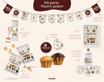 Harry's Digital Birthday Party Kit, Digital Birthday Party Kit, Children's Party, Customizable, Tags, Menu, Invitation
