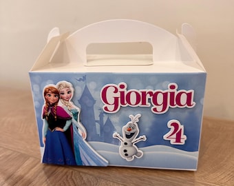 Personalized Children's Party Box – Birthday/Baptism Theme Party Favor Box – End of Party Gadget